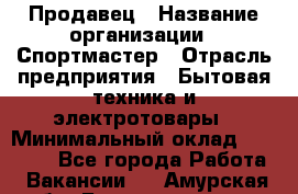 Продавец › Название организации ­ Спортмастер › Отрасль предприятия ­ Бытовая техника и электротовары › Минимальный оклад ­ 23 000 - Все города Работа » Вакансии   . Амурская обл.,Благовещенск г.